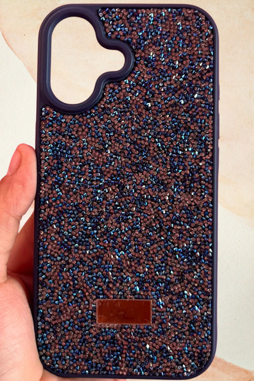 iPhone 17 Yıldız Tozu Premium Lacivert Silikon Kılıf