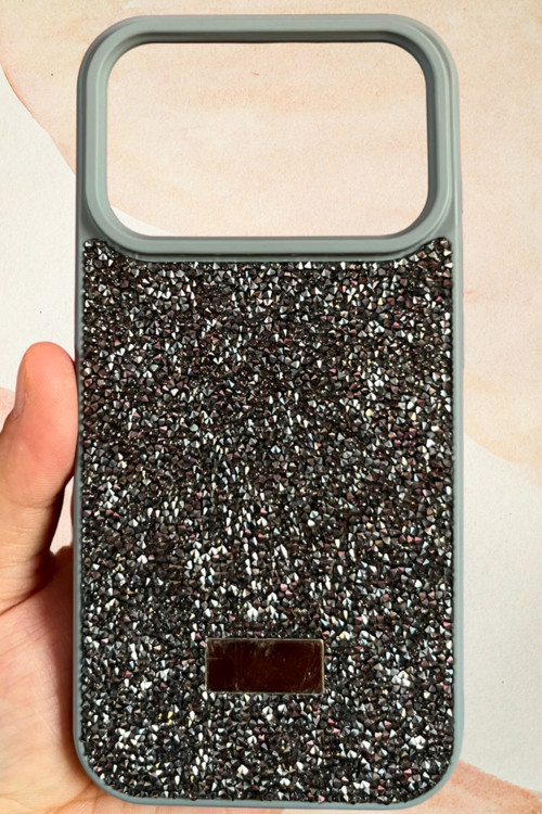 iPhone 17 Pro Yıldız Tozu Premium Gri Silikon Kılıf