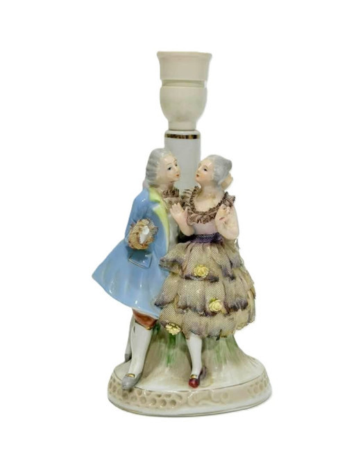 Antika Porselen Abajur 25 cm