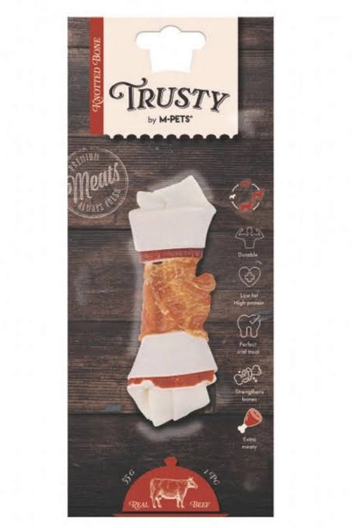 Trusty Extra Sığır Etli Düğümlü Kemik Köpek Ödülü 55 Gr 12,7 Cm