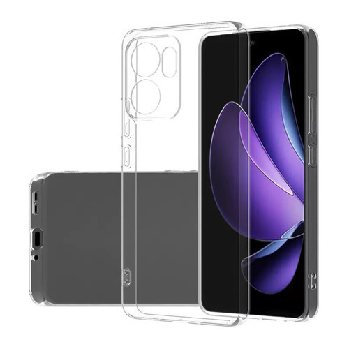 Oppo A6X Kılıf İnce ve Esnek Şeffaf Süper Silikon