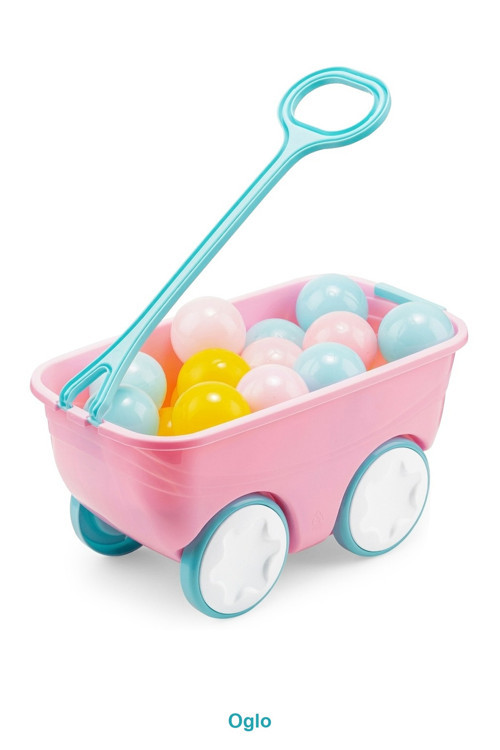 Gezgin Vagon Oyun Seti 24 Adet 7 cm Renkli Top Pembe