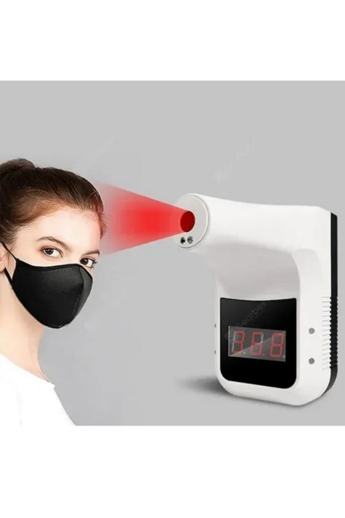Hi8us HGB02 Duvar Tipi Ateş Ölçer Infrared Thermometer Temassız Hastane Okul İşyeri Avm Şirket