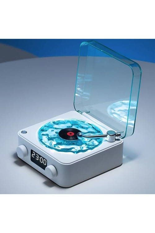 Nostalji Plak Çalar Tasarımlı Bluetooth Hoparlör Subwoofer 3d Ses Dalgası Retro Müzik Plak Çalar