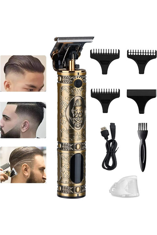 YP-9393 Şarjlı Saç Sakal Kesme Ense Tıraş Makinesi Profesyonel Hair Clipper Tüm Vücut 0 Traş Aleti
