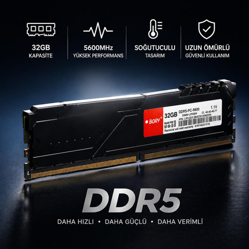 32GB DDR5 5600MHz Soğutuculu Desktop RAM | Yüksek Performans Gaming & Profesyonel Kullanım
