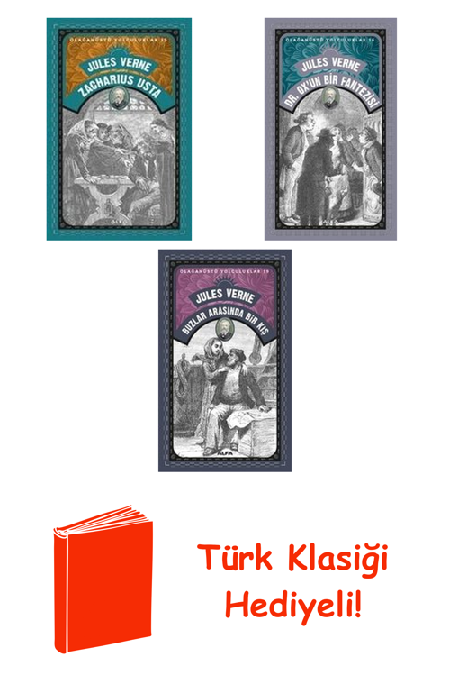 Jules Verne 3 Kitap Seti + Türk Klasiği Hediye