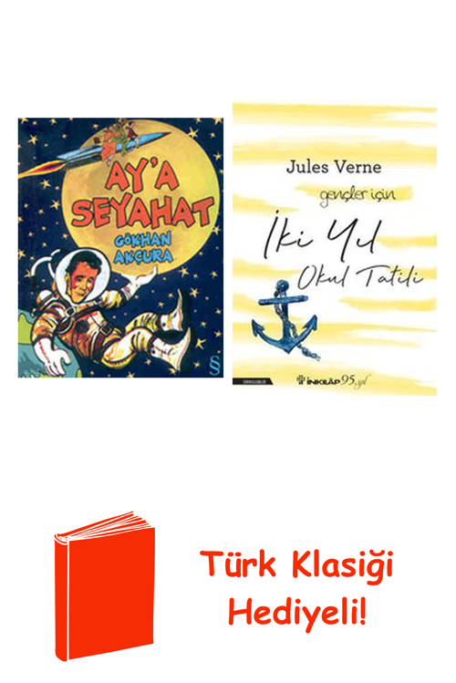 Jules Verne 2 Kitap Seti + Türk Klasiği Hediye