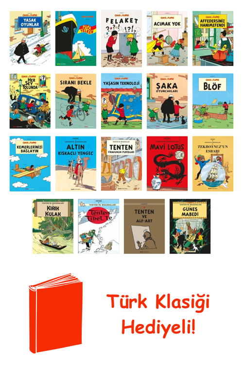 Herge 19 Kitap Seti + Türk Klasiği Hediye