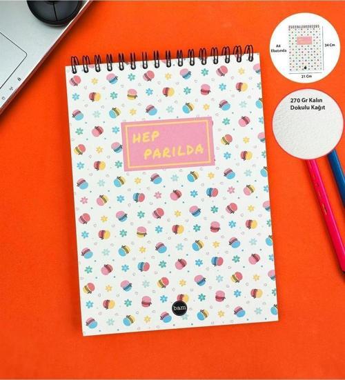 Hep Parılda 30X21Cm A4 Sketch Book - Eskiz Defteri - 270 Gr - 34 Yaprak