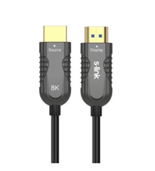 S-link SL-HM8K030 HDMI TO HDMI 30m v2.1 8K60 HZ 4K 120HZ Fiber Kablo