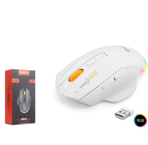 W601W Tri Mode RGB Gaming Mouse 12800 DPI 7 Tuş Makro 1000Hz Beyaz