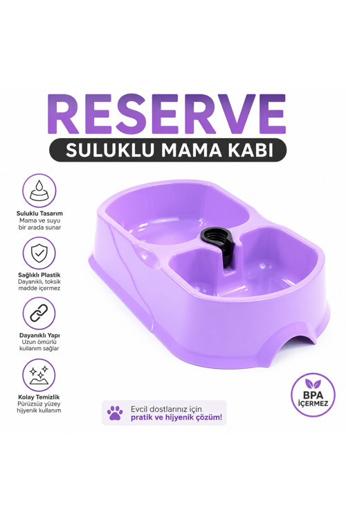 CADOPET HAZNELİ MAMA SU KABI-MOR