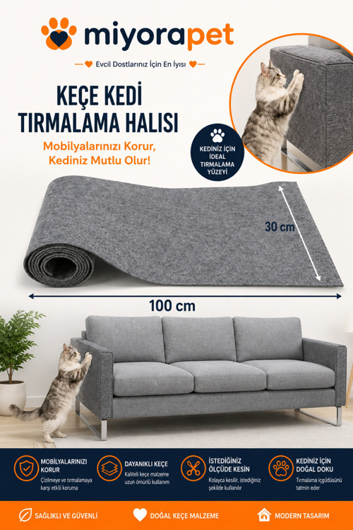 TIRMALAMA HALISI 30*100 CM-GRİ