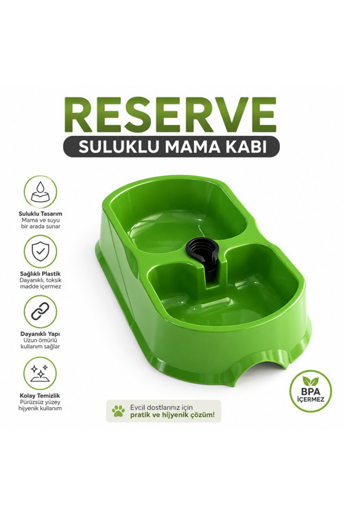 CADOPET HAZNELİ MAMA SU KABI-YEŞİL