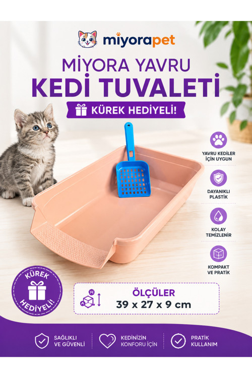 YAVRU KEDİ TUVALETİ-EKRU