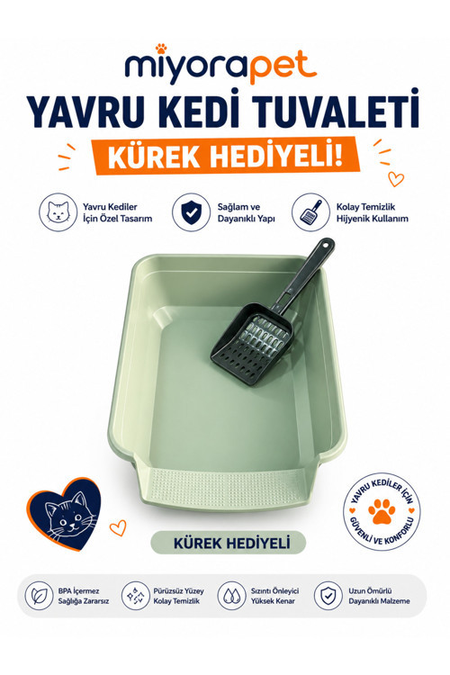 YAVRU KEDİ TUVALETİ-HAKİ