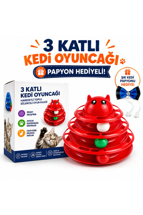 PAWİA ÜÇ KATLI OYUNCAK-KIRMIZI