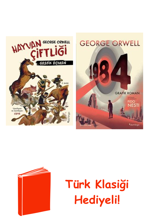 George Orwell 2 Kitap Seti + Türk Klasiği Hediye