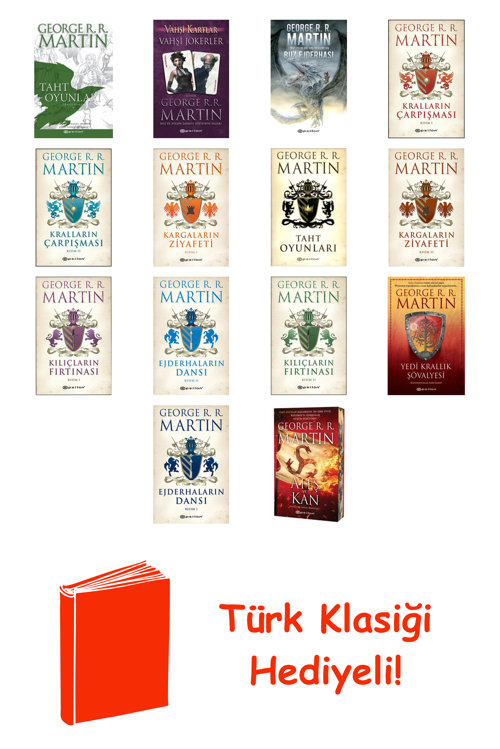 George R. R. Martin 14 Kitap Seti + Türk Klasiği Hediye