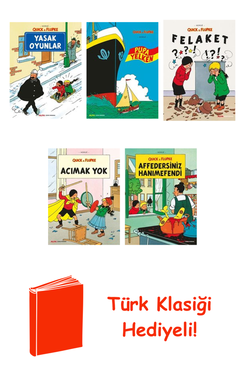 Herge 5 Kitap Seti + Türk Klasiği Hediye