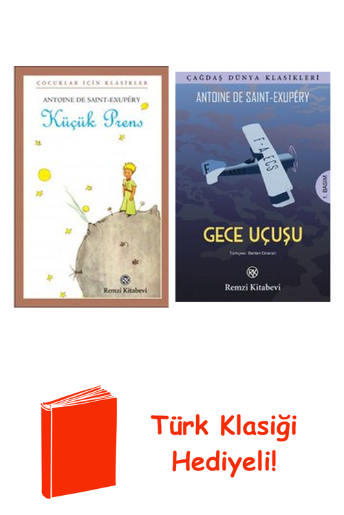 Antoine De Saint-Exupery 2 Kitap Seti + Türk Klasiği Hediye