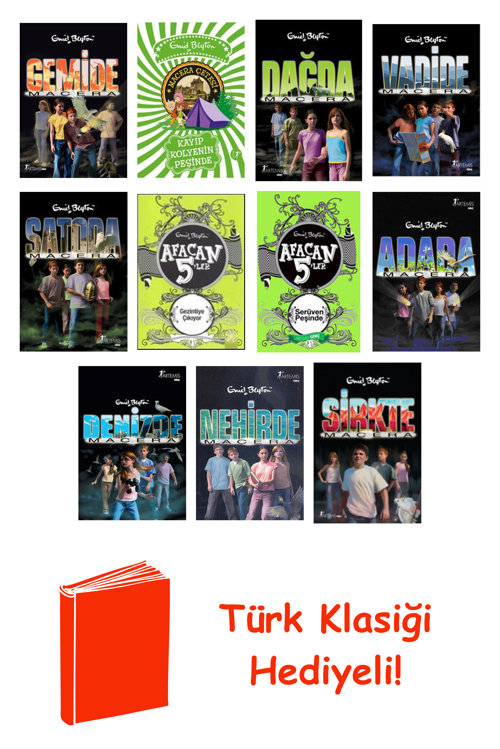Enid Blyton 11 Kitap Seti + Türk Klasiği Hediye