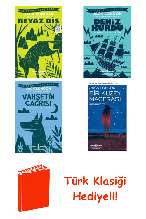Jack London 4 Kitap Seti + Türk Klasiği Hediye