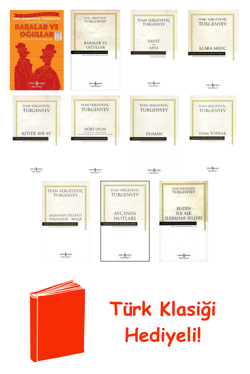 Ivan Sergeyeviç Turgenyev 11 Kitap Seti + Türk Klasiği Hediye