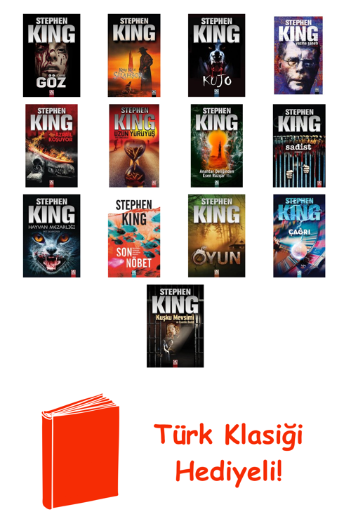 Stephen King 13 Kitap Seti + Türk Klasiği Hediye