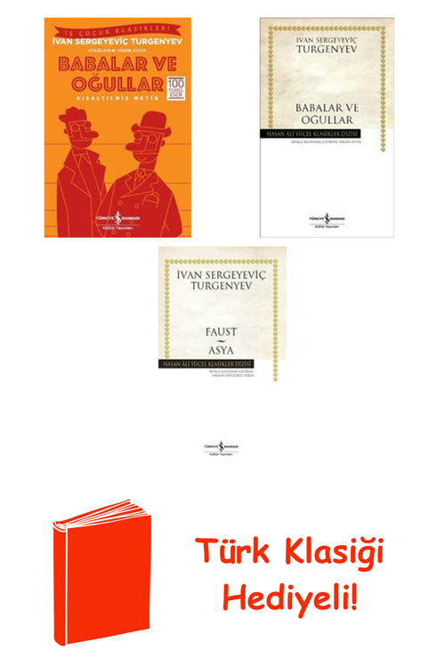 Ivan Sergeyeviç Turgenyev 3 Kitap Seti + Türk Klasiği Hediye