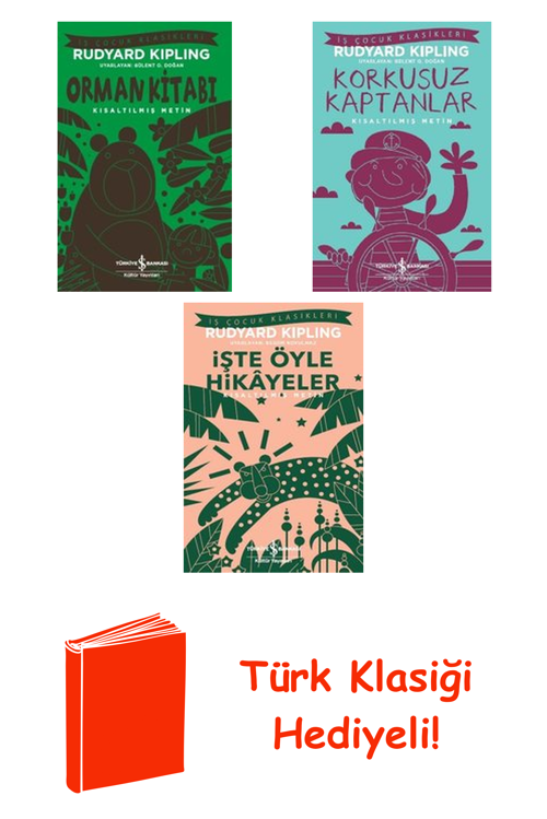 Rudyard Kipling 3 Kitap Seti + Türk Klasiği Hediye