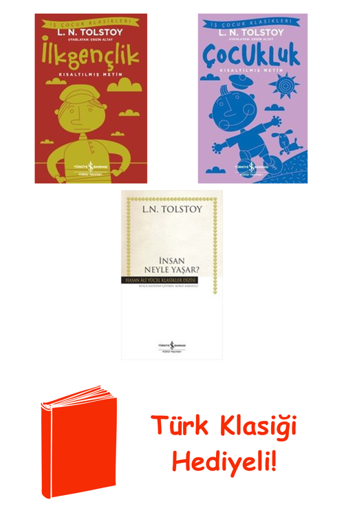 Lev Nikolayeviç Tolstoy 3 Kitap Seti + Türk Klasiği Hediye