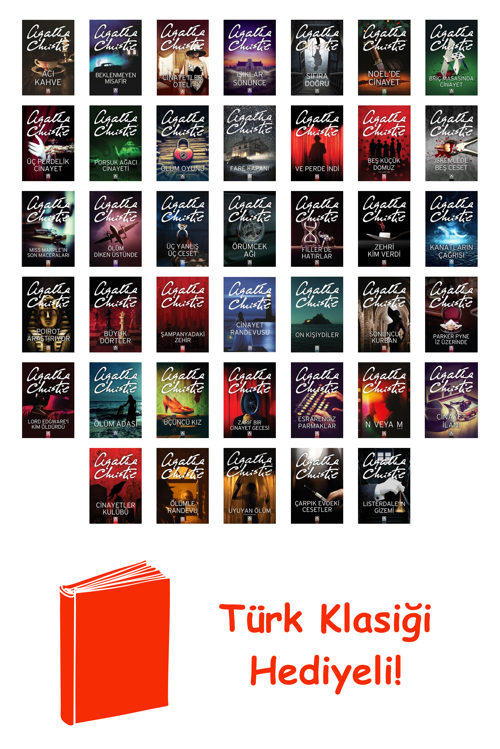 Agatha Christie 40 Kitap Seti + Türk Klasiği Hediye