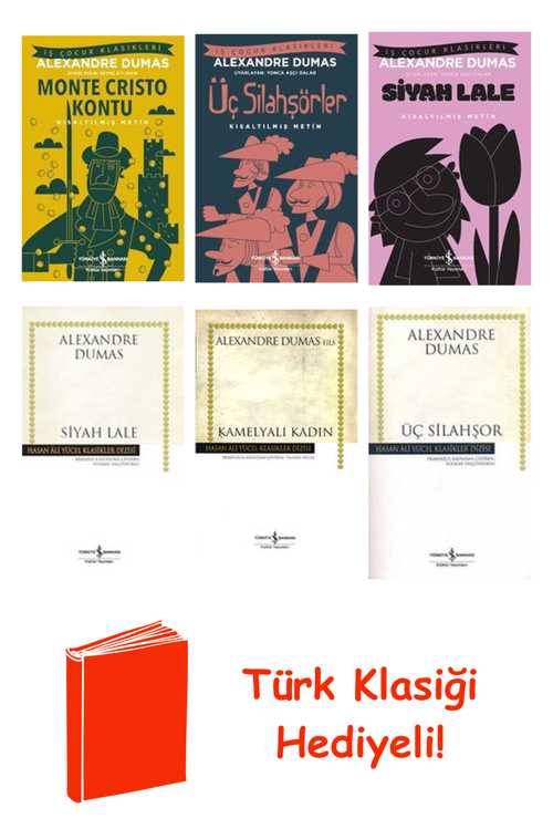Alexandre Dumas 6 Kitap Seti + Türk Klasiği Hediye
