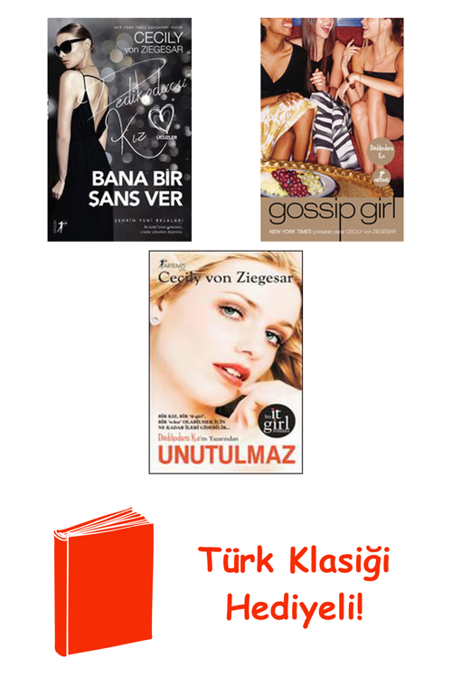 Cecily Von Ziegesar 3 Kitap Seti + Türk Klasiği Hediye