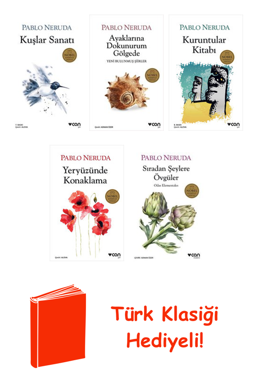 Pablo Neruda 5 Kitap Seti + Türk Klasiği Hediye