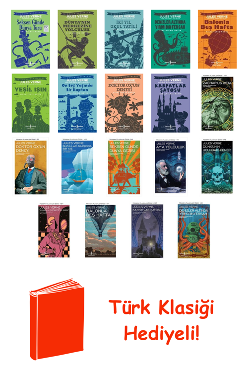 Jules Verne 19 Kitap Seti + Türk Klasiği Hediye