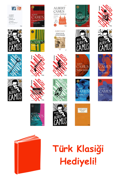 Albert Camus 23 Kitap Seti + Türk Klasiği Hediye