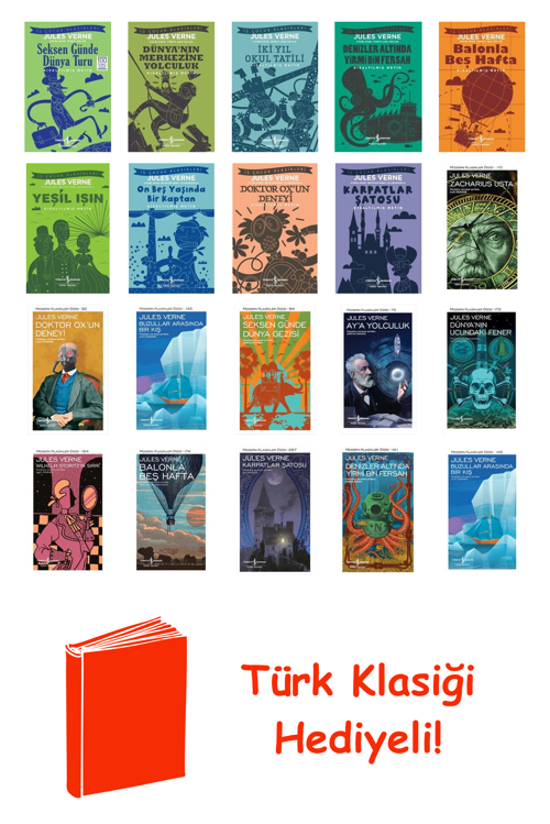 Jules Verne 20 Kitap Seti + Türk Klasiği Hediye