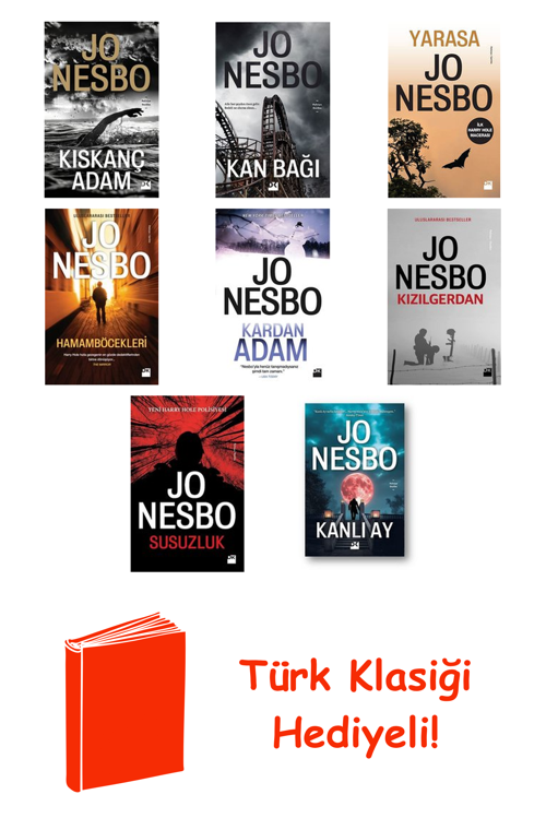 Jo Nesbo 8 Kitap Seti + Türk Klasiği Hediye