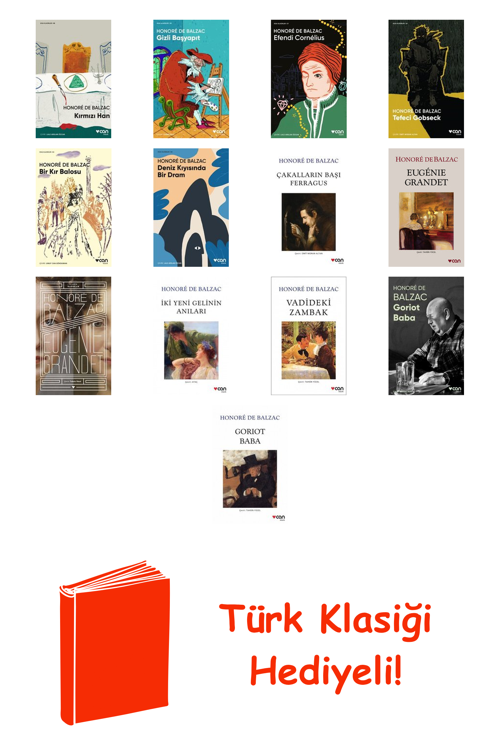 Honore De Balzac 13 Kitap Seti + Türk Klasiği Hediye