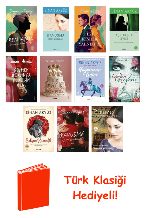 Sinan Akyüz 11 Kitap Seti + Türk Klasiği Hediye