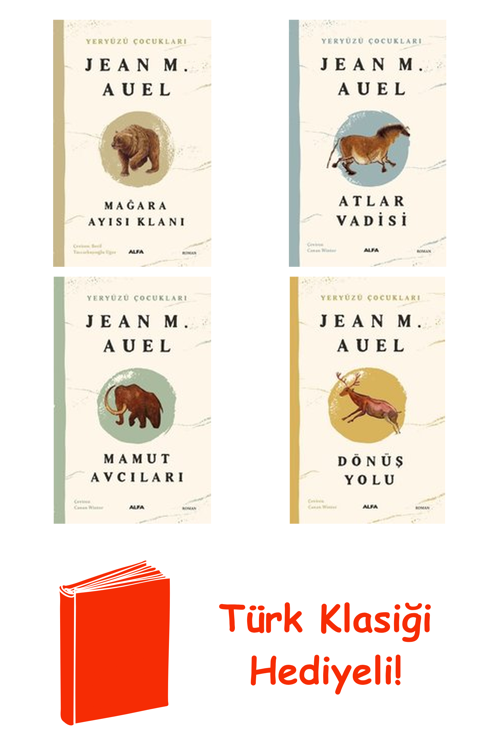 Jean M. Auel 4 Kitap Seti + Türk Klasiği Hediye