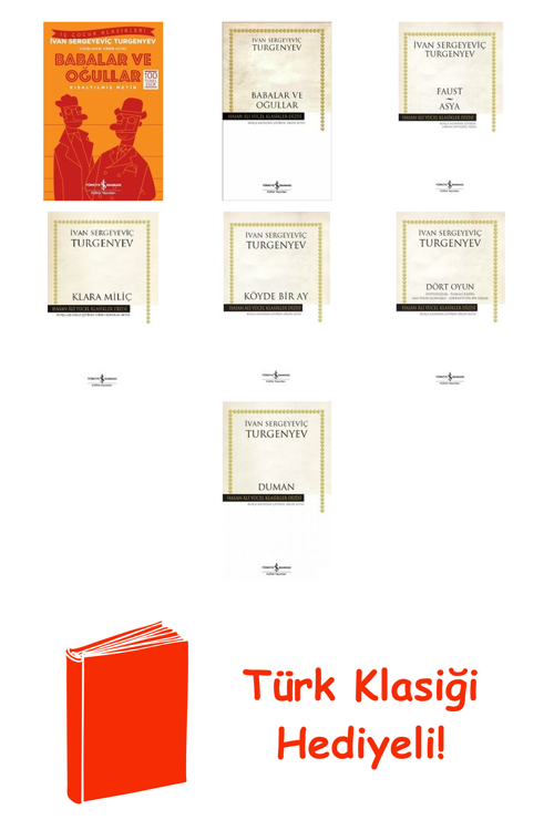 Ivan Sergeyeviç Turgenyev 7 Kitap Seti + Türk Klasiği Hediye