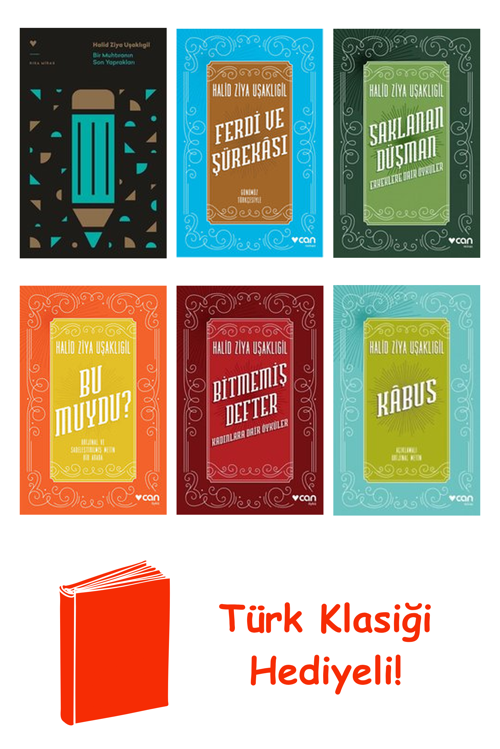 Halid Ziya Uşaklıgil 6 Kitap Seti + Türk Klasiği Hediye