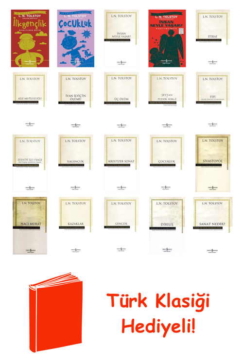Lev Nikolayeviç Tolstoy 20 Kitap Seti + Türk Klasiği Hediye