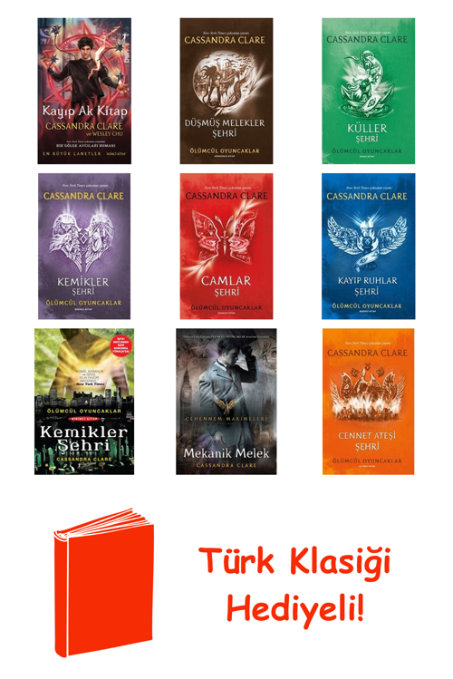 Cassandra Clare 9 Kitap Seti + Türk Klasiği Hediye