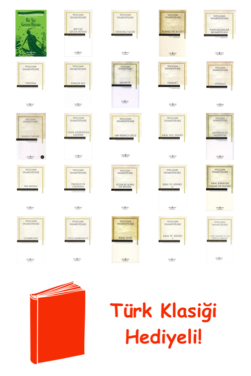 William Shakespeare 25 Kitap Seti + Türk Klasiği Hediye