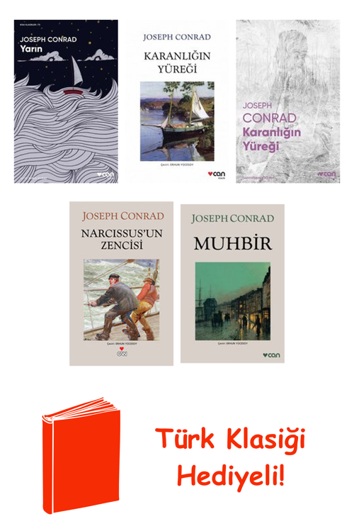 Joseph Conrad 5 Kitap Seti + Türk Klasiği Hediye